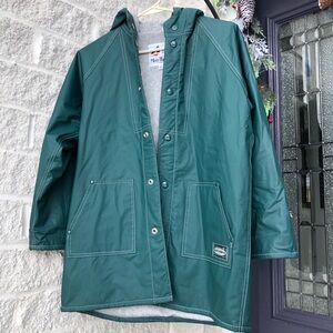 Misty Harbor Kids Any Weather Slicker Raincoat Forest Green size 10